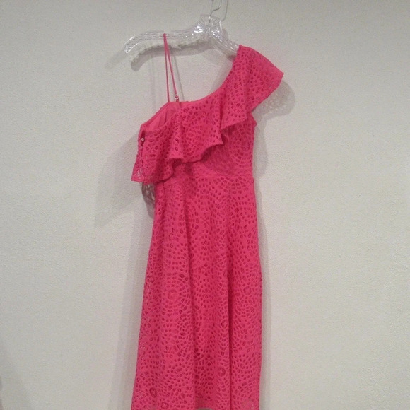 NWT Lilly Pulitzer Callisto One Shoulder Lace Dress Size 00 - Picture 4 of 4